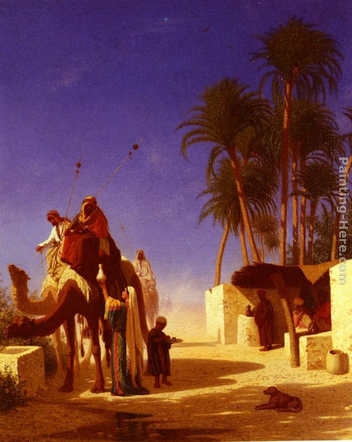 Charles Theodore Frere Les Chameliers Buvant Le The
